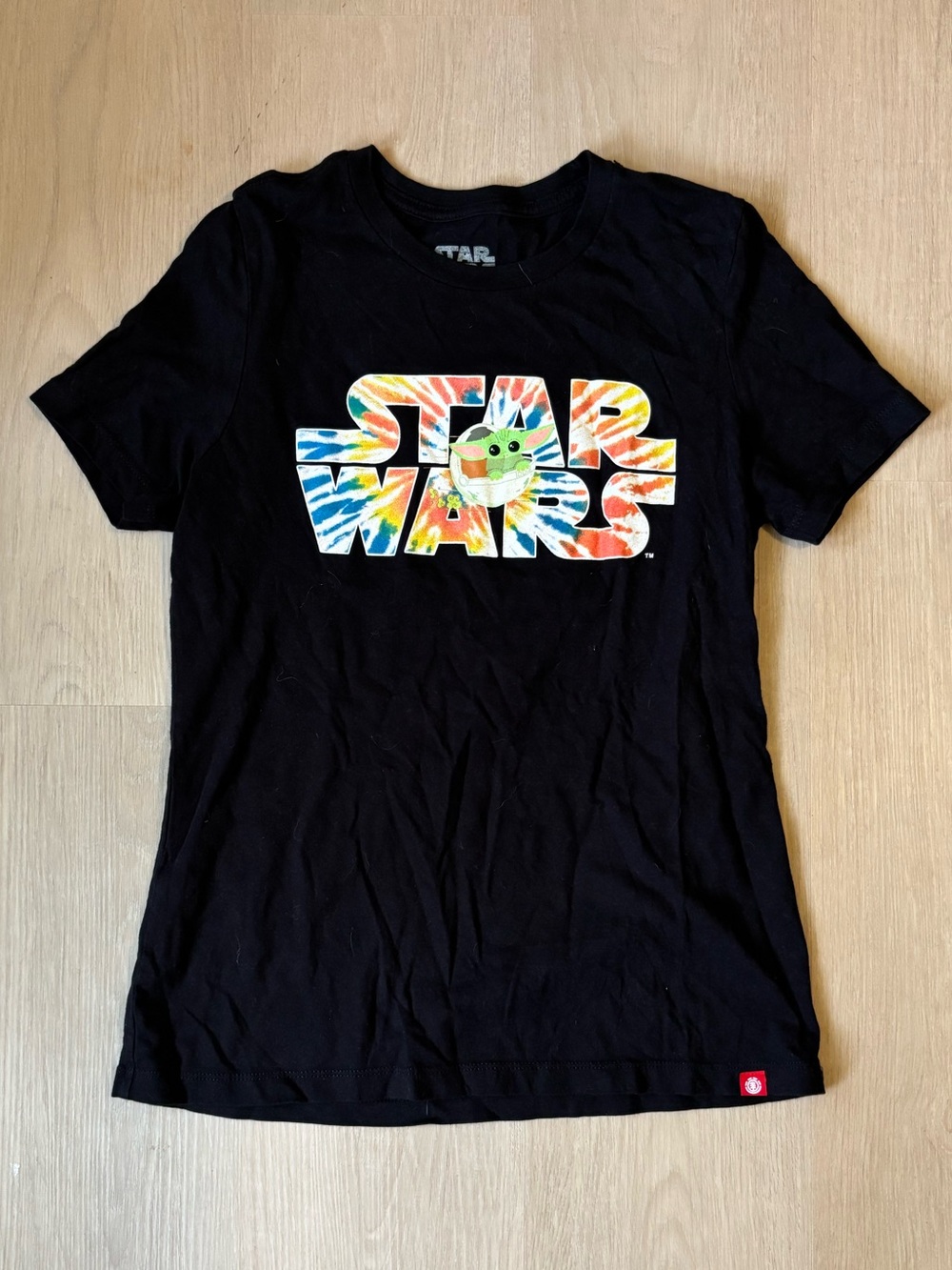 Element Black Short-Sleeve Tee with Multicolor Tie-Dye Star Wars Logo